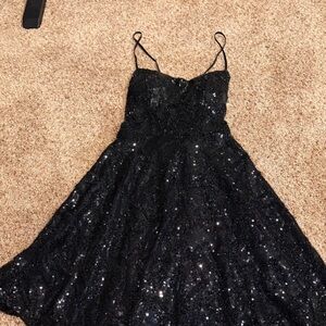 Honey and Rosie Black Sequin Dress